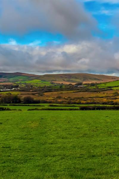 hilly scene over ambleston